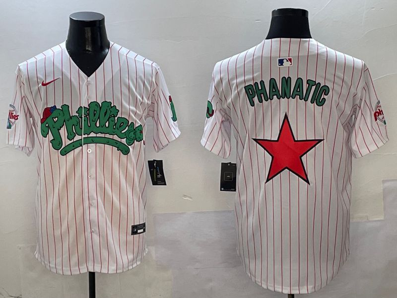 Men Philadelphia Phillies Blank White Fourth generation Joint Name Nike 2025 MLB Jersey style 11